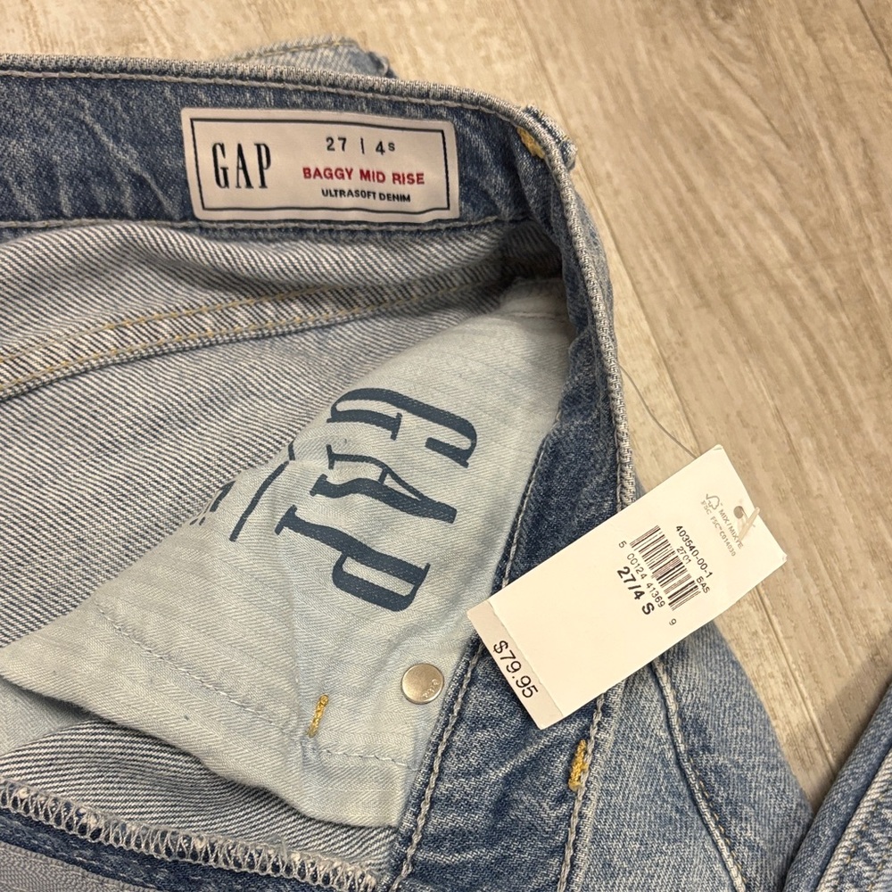 GAP Medium Blue Wide Leg Jeans - Picture 3 of 4